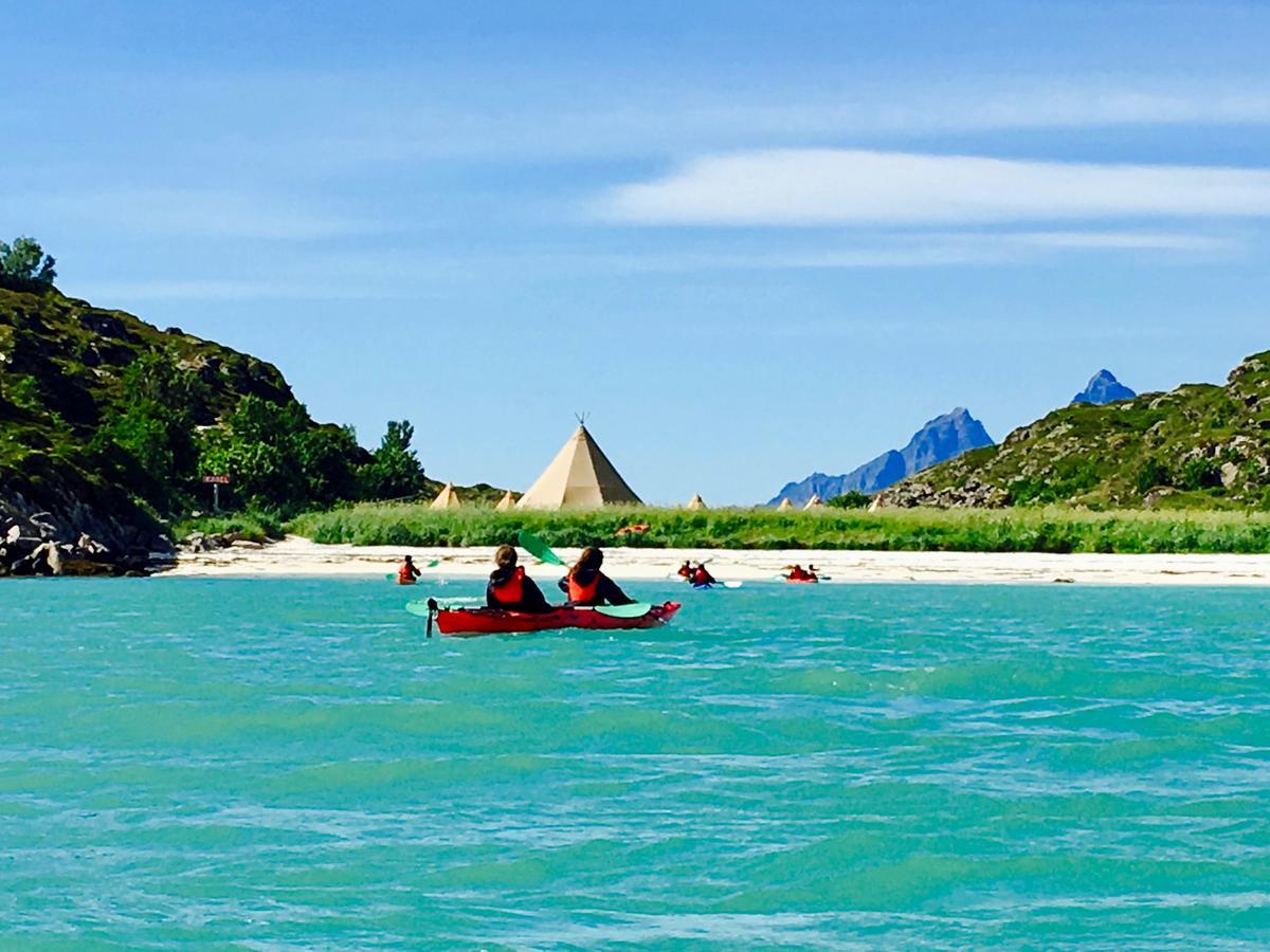 Lofoten Beach Glamping Skrova Exteriör bild