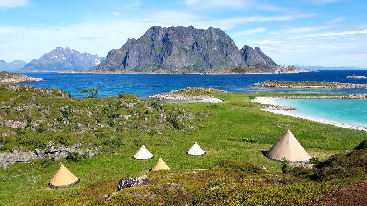 Lofoten Beach Glamping Skrova Exteriör bild